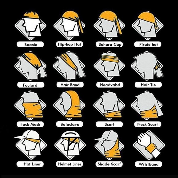 Skull Printed Multifunctional Scarf in Green - Picture 2 of 2